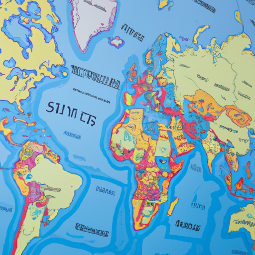 מפת עולם המדגישה מדינות שבהן נוהגים כיום פנג שואי